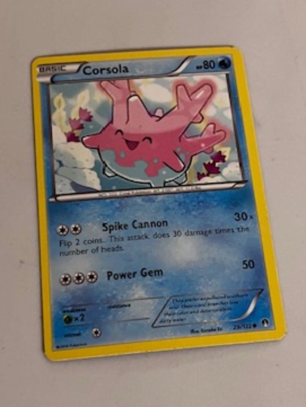 Pokemon Corsola Card